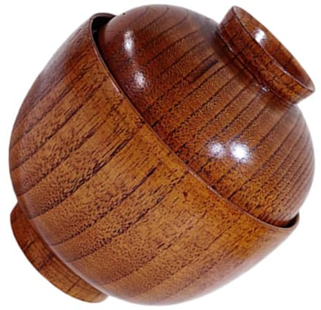 CTIRCHIU Cuenco de Madera con Tapa para Comida Japonesa, Tazón Pequeño Multiuso Decorativo Adecuado para Hoteles y Fiestas con Diseño Elegante y Funcional