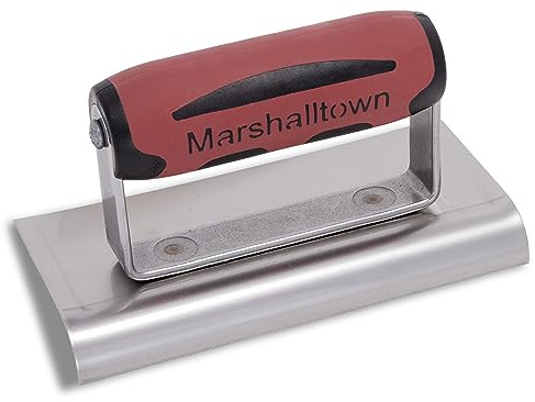 MARSHALLTOWN Curved Concrete Edger, 6 x 3 Stainless Steel Blade, 1/2 Lip x 3/8 Radius, Made In The USA, 136SSD