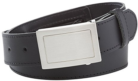 INVIDA Herren Tresor Gürtel TRAVEL Jeans-Gürtel Vollleder Made in Germany Schwarz 4cm Breit 120cm Bundweite - Sicherer Geldgürtel mit Geheimfachschließe (120 cm)