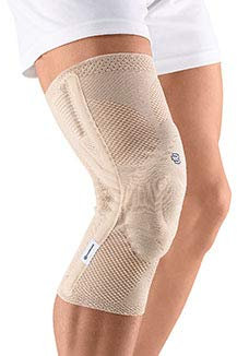 Bauerfeind 11041403019703 GenuTrain P3 Kniebandage mit silikonisierung, links, Größe 3, 17–3/10,2 cm 18–1/20,3 cm Umfang, natur