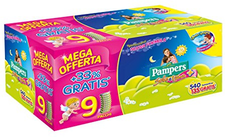 Pampers Sole e Luna Salviettine - 540 Pezzi