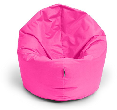 BuBiBag Sitzsack M - XXL 2-in-1 Funktionen mit Füllung Sitzkissen Bodenkissen Kissen Sessel BeanBag (100 cm Durchmesser, pink)