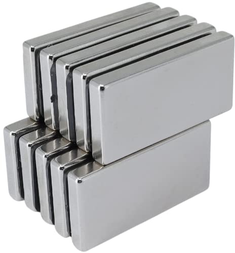 Neodym Magnete N52 Extra Stark Quader 40x20x5mm - 13 Kg Powermagnet - Neodym Magnet 40mm - Quadermagnet 40 x 20 x 5 mm - Super Stark Neodym-Magnete (10 Stück)