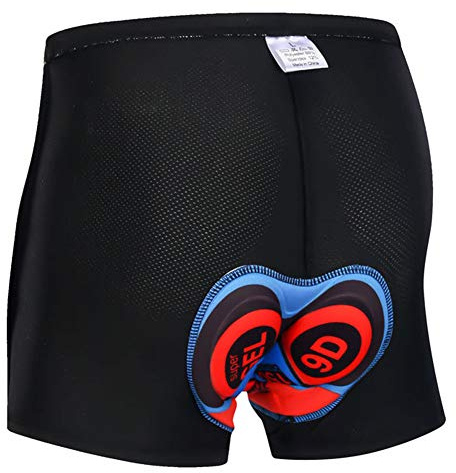 AICTIMO Shorts Cyclisme sous-vêtement de Vélo Rembourré Gel 3D avec Coolmax Rapide Respirant pour Hommes Femmes Shorts VTT Caleçon de Cyclisme (noir1, L)
