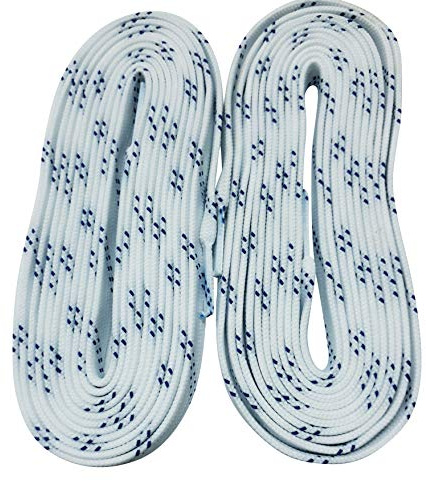 Schnürsenkel gewachst 213-330 cm Hockey HTX3 Laces Waxed weiß/blau f. Eishockey