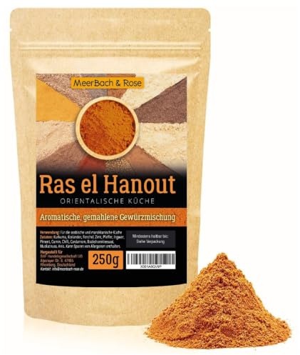 Ras el Hanout 250g orientalische Gewürzmischung | marokkanisch arabisches Gewürz für Tajine, Couscous und mehr. MEERBACH & ROSE - Qualität aus Deutschland