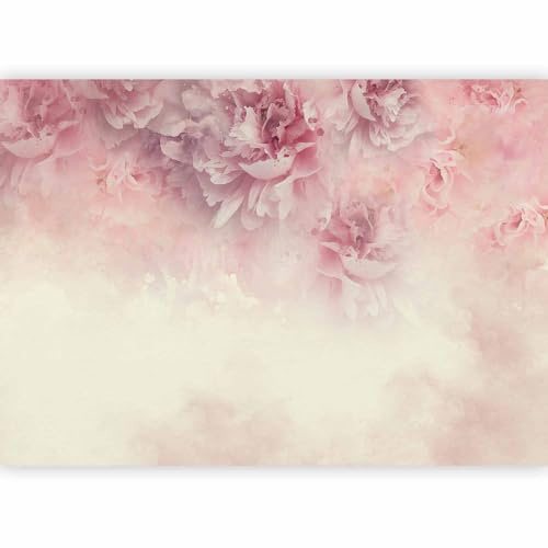 murando Fotomurales Flores 350x256 cm XXL Papel pintado tejido no tejido Decoración de Pared decorativos Murales moderna de Diseno Fotográfico Naturaleza Plantas rosa beige b-C-1026-a-b