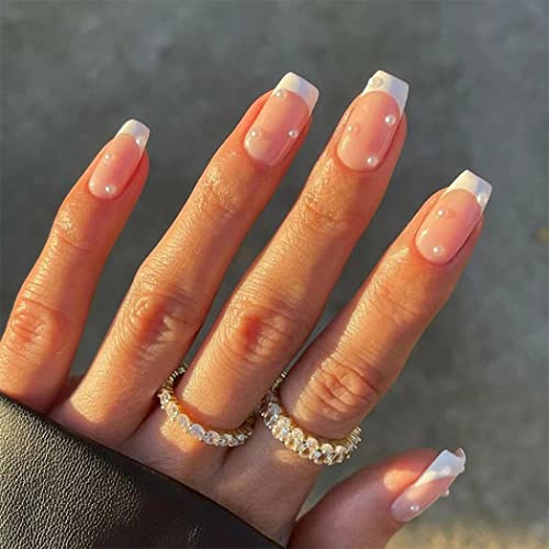 Sethexy Lot de 24 faux ongles carrés en acrylique à coller pour femmes et filles