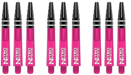RED DRAGON Nitrotech Intermediate Dart-Stiele Rosa - 3 Sets pro Packung (insgesamt 9 Stiele)