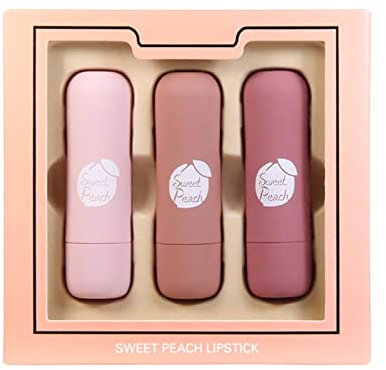 Hush Hush Lip Liner Peach Velvet Lipstick Set Of 3 Velvet Moisturizing Lip Skin Lasting Not Fading Non Stick Cup Static Lipstick