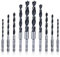 Mesee 10 Stück 1/4 Zoll Sechskantschaft HSS-Bohrer, Sechskant Holzspiralbohrer Set, Impact Control HSS Spiralbohrer Set für Holzbearbeitung Dowel Bohren mit 4mm/5mm/6mm/8mm/10mm