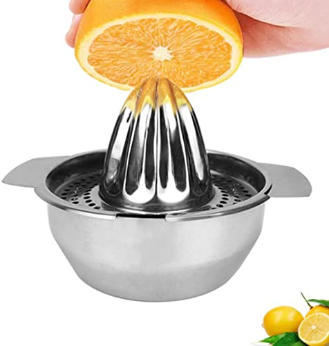 Citronpress I Rostfritt Stål, Handpress Manuell Juicepress, Juicepress Med Skål Behållare För Apelsiner Citroner Frukt Hemgjord Juice I Köket