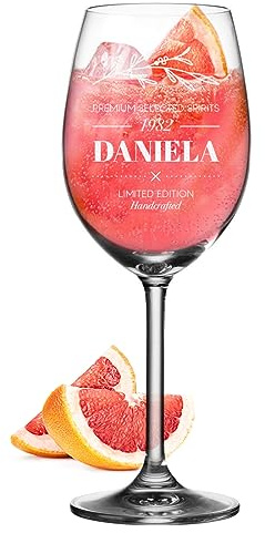 polar-effekt Leonardo Sarti Aperitif Glas 460 ml mit Gravur Premium Spirits - Weinglas mit Namen - spülmaschinenfestes Stielglas - für Aperol, Lillet, Wein und Sangria geeignet