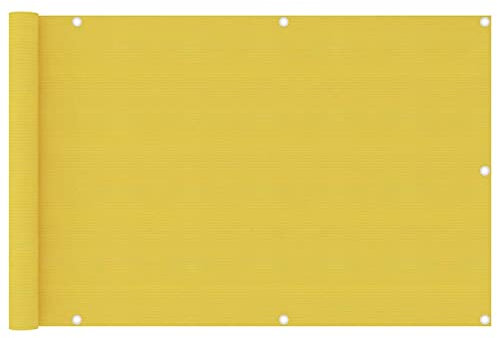 ARKEM Balkon-Sichtschutz Gelb 90x400 cm HDPE BalkongeläNder Sichtschutz Balkonsichtschutz