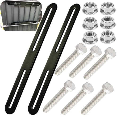2 Set di Fissaggio per Cassetta Postale per Recinzione 280 x 24 mm Fissaggio per Recinzione per Fissare le Cassette Postali a Cancelli o Recinzioni(Nero, 280mm)