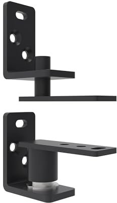 FRMSAET Schwingtürscharniere Einstellbare Winkel Schwerkraft Tür Hardware Pivot Scharniere Automatische Schließung und Zwei-Wege-Schwingen für Kaffee Tür Holztür Falttür Schwingtür (Schwarz, 1 Stück）