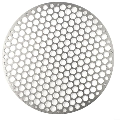 Filet de barbecue rond en acier inoxydable pour four à vapeur, grille anti-adhésive, tapis de barbecue réutilisable, tapis de cuisson en maille (30 cm)