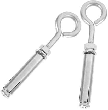 FELTECHELECTR 2piezas Anclajes De Expansión De Acero Inoxidable Gancho Para Paredes De Concreto Tornillos De Anclaje Resistentes Para Interiores y Exteriores