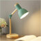 Lampe de table de chevet, lampe de bureau en bois moderne avec abat-jour en métal Lampe de chevet réglable pour bureau, salle d'étude, chambre à coucher, salon, chambre d'enfant, lecture,Vert
