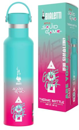 Bialetti Bottiglia Termica Squid Game©, 600ml, Acciaio Inox, Double Wall
