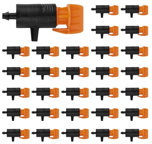 Wzzy Gurden 30 Piezas Goteros de Riego Ajustables con Micro Gota, para Manguera de 4 mm/7 mm Micro Aspersores de Riego AutomáTico, JardineríA Flujo de Cabeza de Goteo