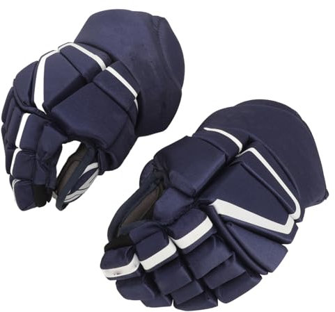 Naroote Eishockeyhandschuhe, 1 Paar Bequemer Blauer Hockeyhandschuhe Atmungsaktiv und Resistent für Eishockeysportarten (27,94 cm / 11inch)