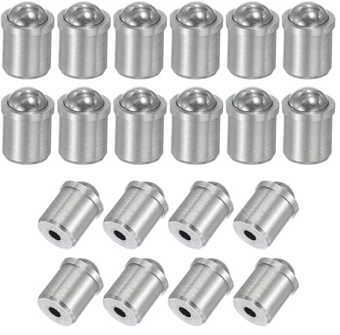 PATIKIL 20 Pcs Ball Plungers 304 Stainless Steel Ball Point Spring Plungers Cabinet Ball Catch Latch Catcher for Door Closet Drawer (6x7mm)