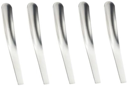 Gatuida Cucharas Soperas Mini De Acero Inoxidable Pulido Espejo 5 Piezas Cucharas Planas Antideslizantes Para Café Té Helado Hogar Restaurante Cafetería