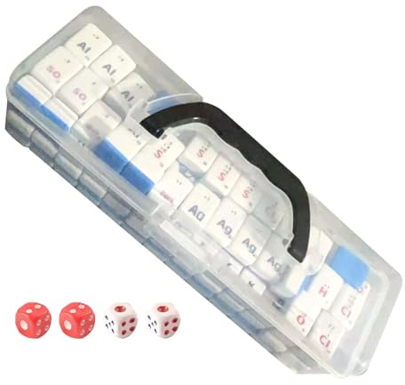 Mahjong Brickor Set Spelbräde Med Brickställ | Klassiska Pedagogiska Leksaker Med Vetenskap & Underhållning För Resor, Familj, Vänner Och Dryckesförströelse