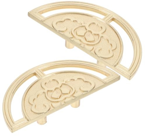 KONTONTY 2stücke Halbkreis Vintage Stil Schrankgriffe Zinklegierung Griff Halbmond Zieht Antik Gold Kommode Türgriffe Schranktürgriffe Schubladengriffe Schrankgriffe Gold