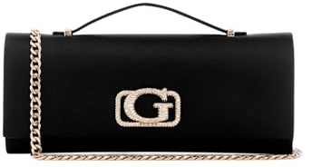 GUESS borsa a tracolla borsetta Zalina Top Handle Clutch Black nero