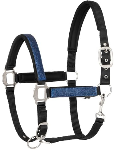 Start - Cabestro de neopreno para caballo de sangre caliente, pura sangre, cabestro de pastoreo, 2 posiciones ajustables en la correa de la barbilla y el cuello, seguro y resistente al desgarro