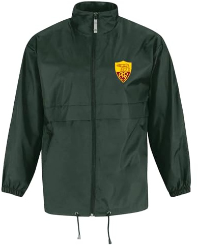 AS Roma Antivento Full Zip Logo Verde, XX-Large