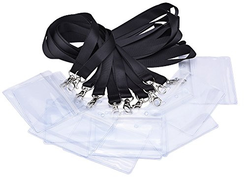Mudder Kartenhülle Ausweishülle mit Schlüsselband Lanyard für Business, Ausstellung und Büro (10 Stück-Set)