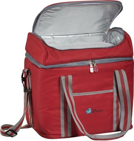 Borsa Termica Adatta Per Conservare Bevande Ed Alimenti In Genere, Preservandone Freschezza E Qualità. Rivestimento Esterno In Tessuto Poliestere 600D Ed Alluminio Interno. Completa Di Maniglia E Tracolla Regolabile. Colori Assortiti.