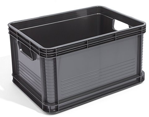 keeeper - Lote de 2 cajas de plástico (20 L), color gris