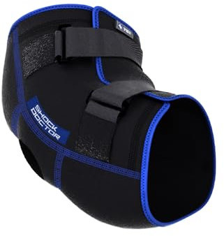 Shock Doctor Ice Recovery Ellenbogen-Kompressionsbandage, Größe L/XL, Schwarz