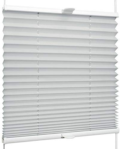 SchattenFreude Plissee nach Maß für Fenster & Tür | Zum Anschrauben in der Glasleiste | Silber, Breite: 200-500mm x Höhe: 300-1000mm