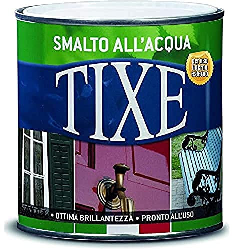 TIXE Smalto all'Acqua – Finitura Lucida e Resistente per Legno e Metallo, NERO OPACO 25 LT