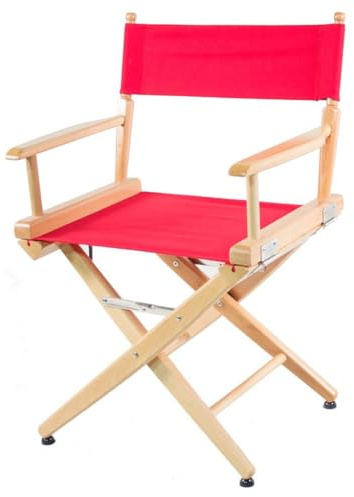 Filmcraft Short Director Chairs (Natural Frame/Red Canvas)