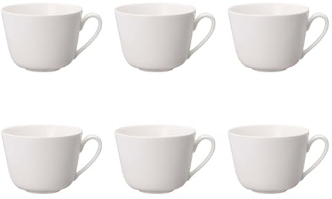 Villeroy & Boch 1013801300 Lot de 6 Tasses à café et thé Twist White
