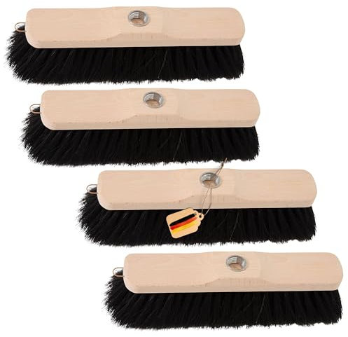Novaliv 4 escobas de pelo de crin para habitaciones, pelo fino de animales (4 unidades)