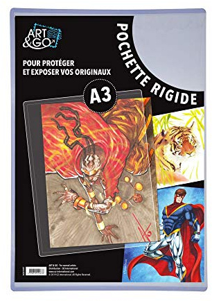 Art & GO - Funda rígida, diseñado para la conservación de documentos de colección (tamaño A3)