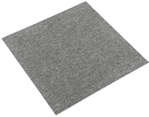 vidaXL 20x Teppichfliesen Selbstliegend Bodenbelag Teppichboden Teppich Fliese Fliesen Schutzmatten Matten Teppichplatten 5m² 50x50cm Grau