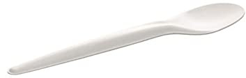 Sabert White Paper Spoons 17 cm Pack of 50 Eco-Friendly Recyclable FSC Certified