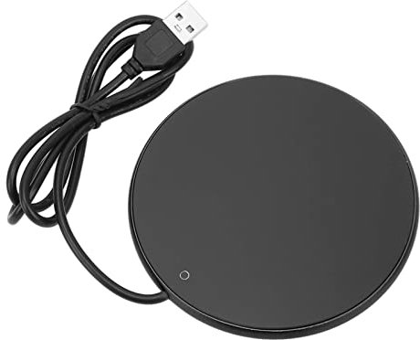 Wakects Tassenwärmer, USB Tassenwärmer mit Smart-Touch-Schalter und intelligenter konstanter Temperatur, Heizuntersetzer für Heißgetränke, Kaffee, Ø 10,3 cm