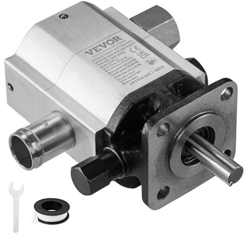 VEVOR Hydraulische Holzspalterpumpe 16 GPM 2-stufige 4000 PSI Holzspalterpumpe 1 Einlass 1/2 NPT Auslass 3600 U/min hydraulische Aluminium-Zahnradpumpe für Holzspalter mit kleinem Motor Schneepflug