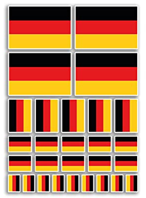A4 Aufkleber Bogen Deutschland Flaggen Vinyl Aufkleber - Deutschland Land Europa Welt Nationalflagge Urlaub Reise Urlaub Auto Ästhetisch #80020