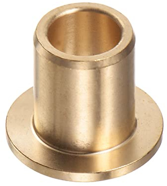 sourcing map Flange Bearing Sleeve 10mm Bore 14mm OD 20mm Length 2mm Flange Thickness Bronze Bushing Self-Lubricating Bushings Sleeve for Industrial Equipment