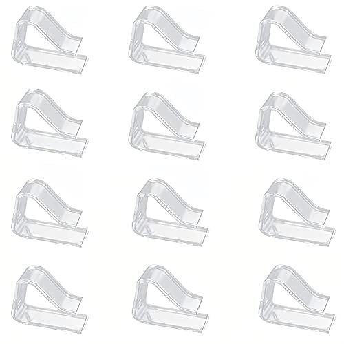 WUDQIJI Tischtuchklammern 12 Stück Tischdeckenklammer Tischdecke Clips Tischklammern Tischdeckenhalter Tischtuch Clips aus Kunststoff geeignet für eine Dicke von 3,5 bis 5 cm für Partys (Groß)